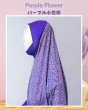 画像2: 女性用オールインワン礼拝着　パープル小花柄（Ｍサイズ）　Prayer Outfit for Women -Purple Flower-  (Size M) (2)