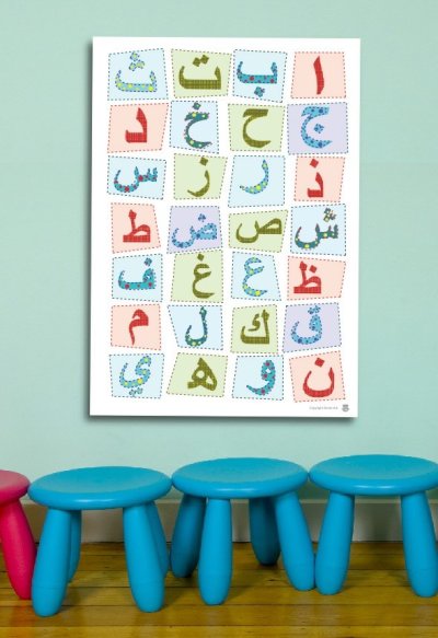 画像2: アラビア語アート・ポスター Arabic Alphabet Art Print